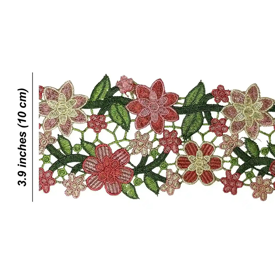 Cutwork Floral Leaf Desugn Emroidery Lace