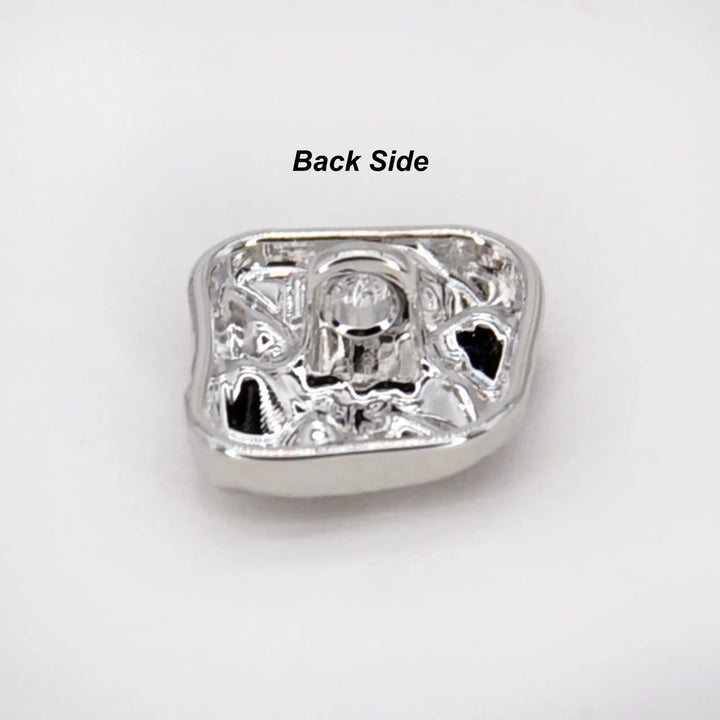 Hammered Wave Square Metal Button | 13mm(20L)