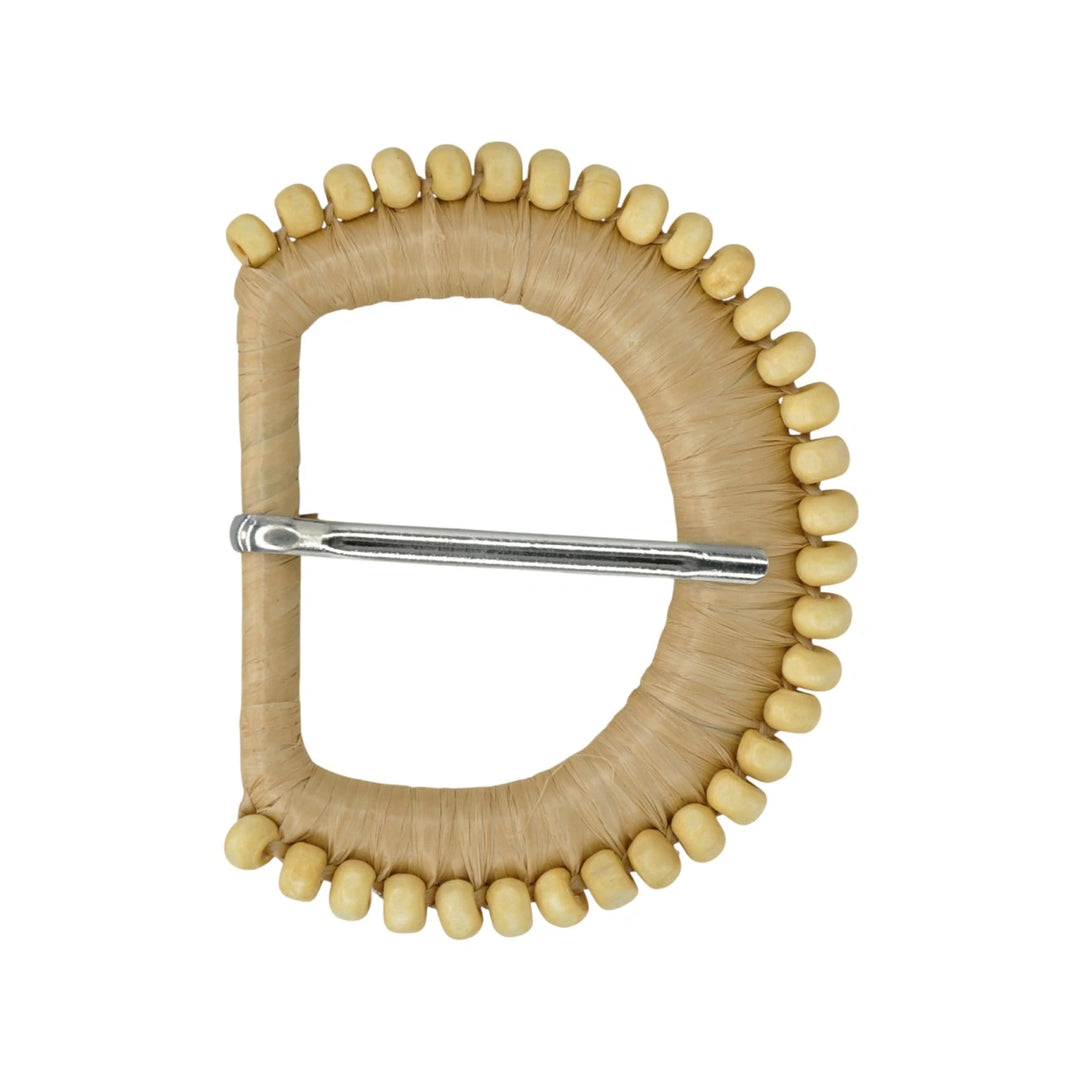 D-Shaped Designer Raffia Buckle | 2.7 inches & 2.9 inches