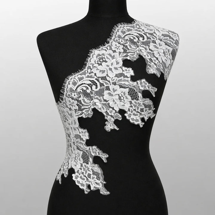 3 Meters | Asymmetrical Floral Chantilly Lace Bodice