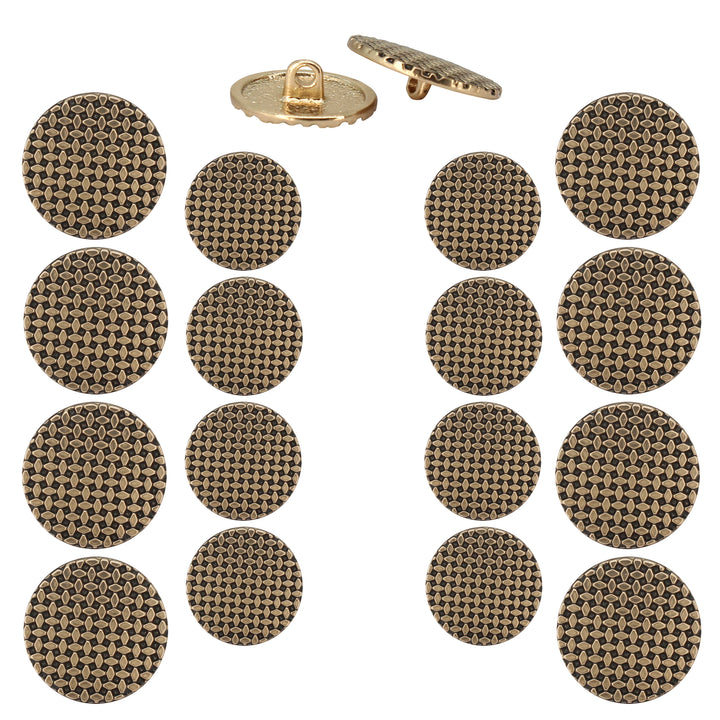 Geometric Grid Buttons for Clothing