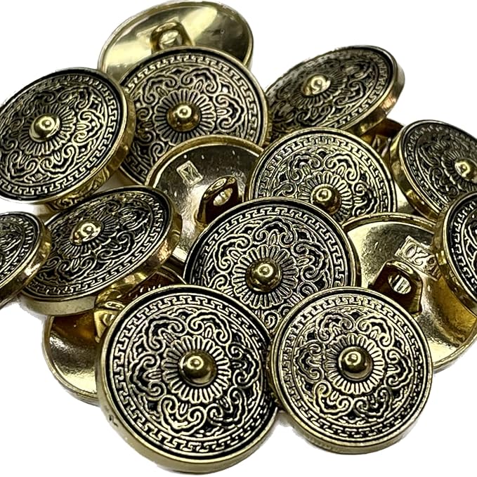 Floral Flair Metal Buttons