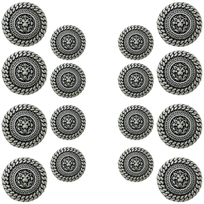 Shimmering Circles Metal Buttons