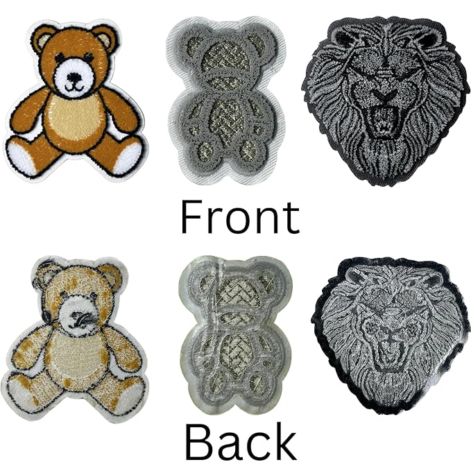 Teddy Bear and Lion Patch Set