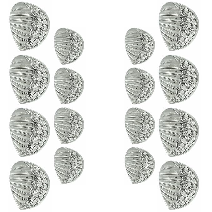 Intricate Seashell Design Metal Buttons