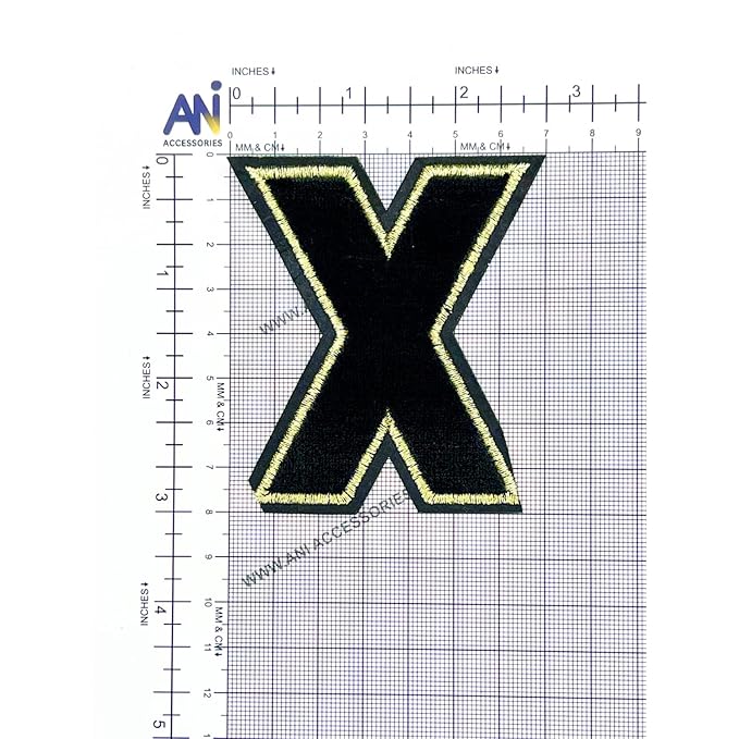 Letter X Hot fix Or Sew Patch