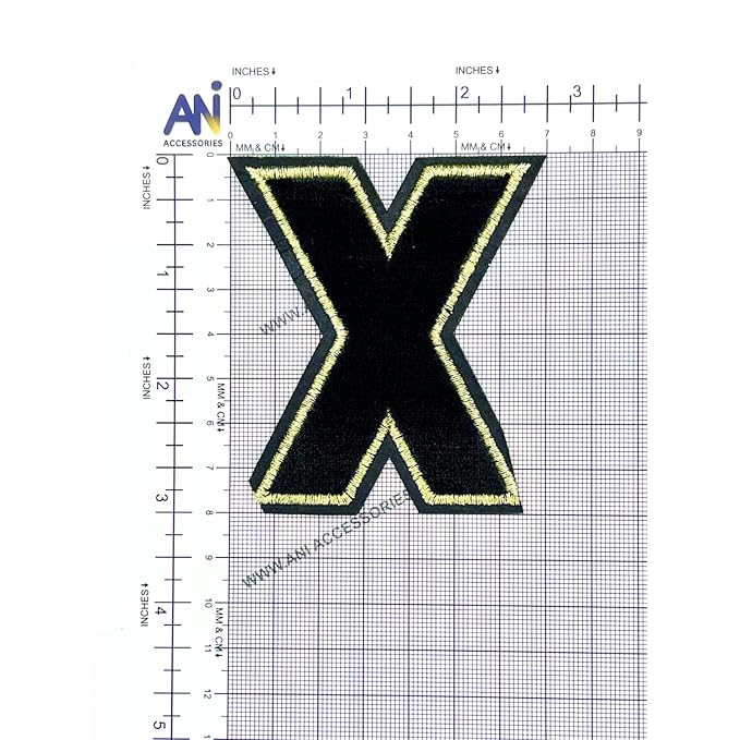 Letter M Hot fix Or Sew Patch