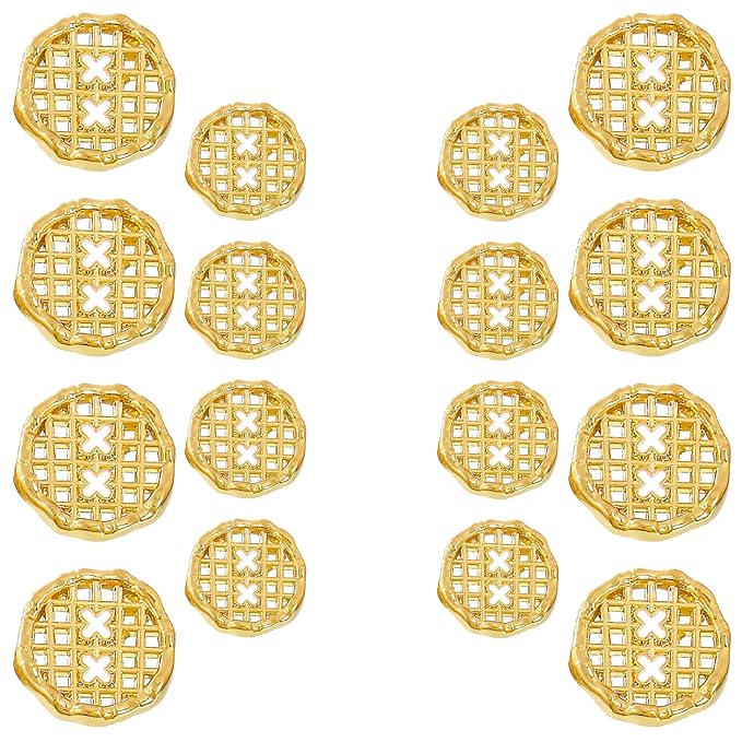 Grid Openwork Metal Buttons