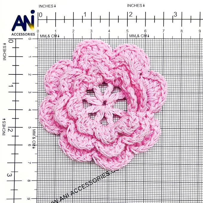 Crochet Flower Sew On Applique Patches