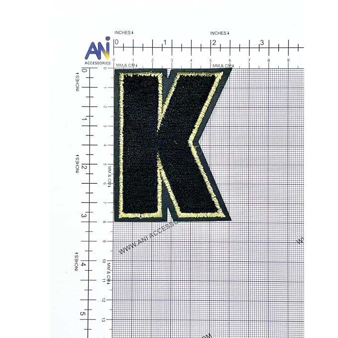 Letter D Hot fix Or Sew Patch