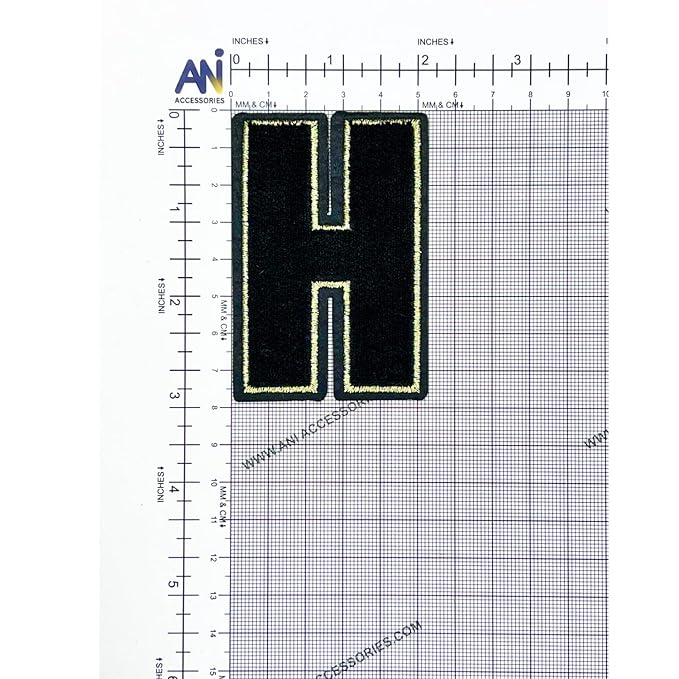 Letter H Hot fix Or Sew Patch