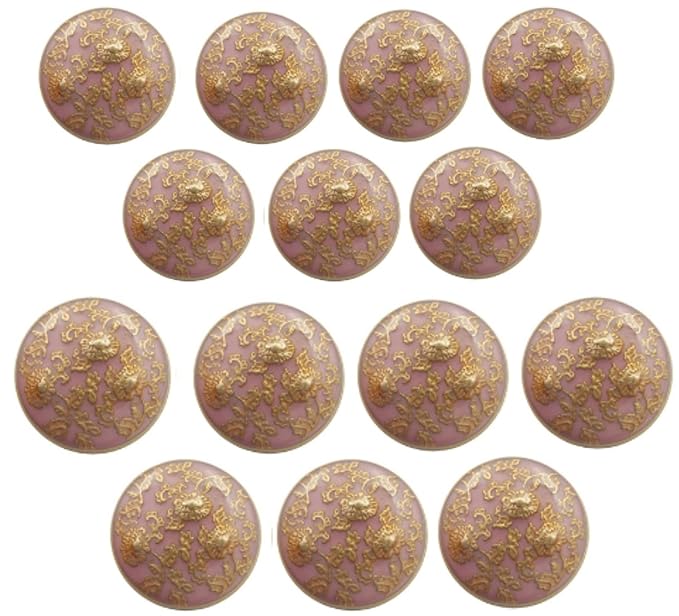 Floral Elegance Metal Buttons