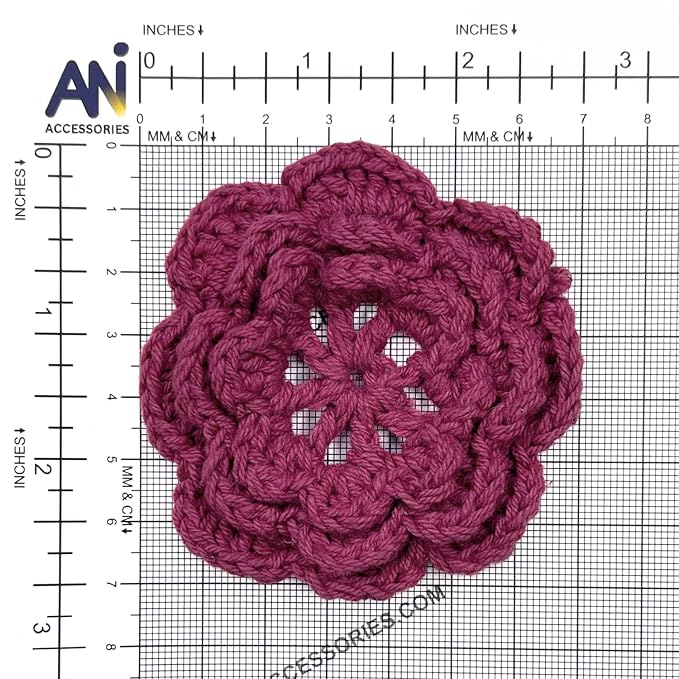 Crochet Flower Sew On Applique Patches