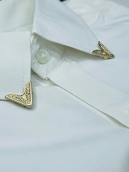 Gold V-Shaped Collar Tips