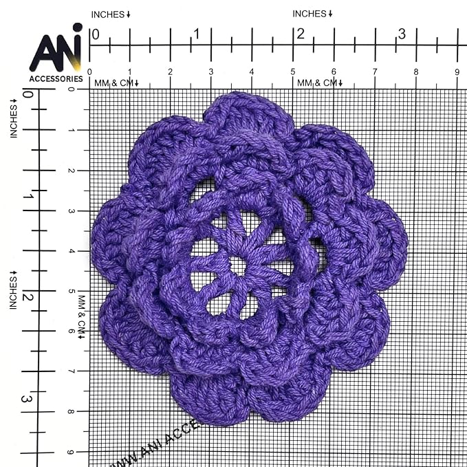 Crochet Flower Sew On Applique Patches