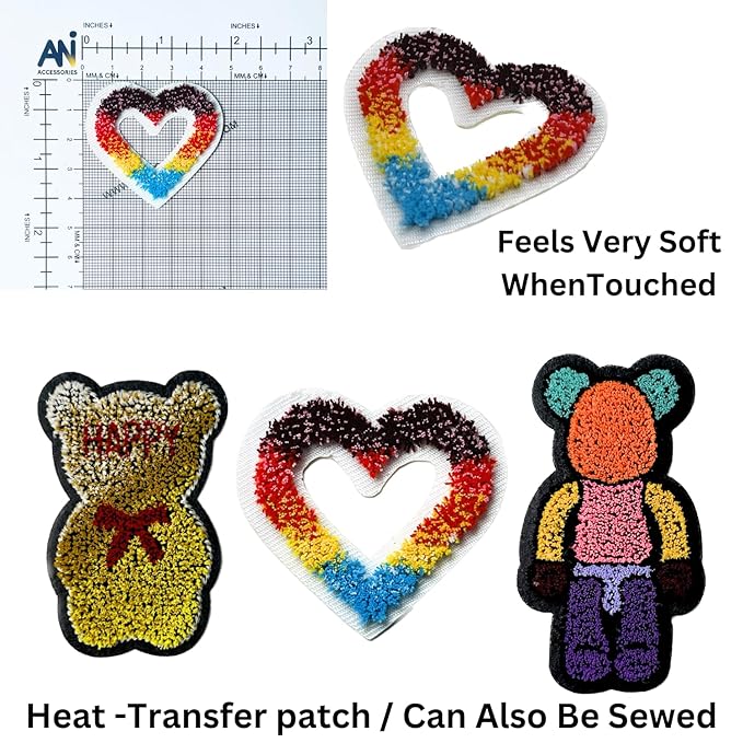 Teddy Bear and Heart Patches