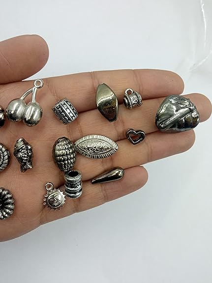 Silver and Gunmetal Bead Assortment Set