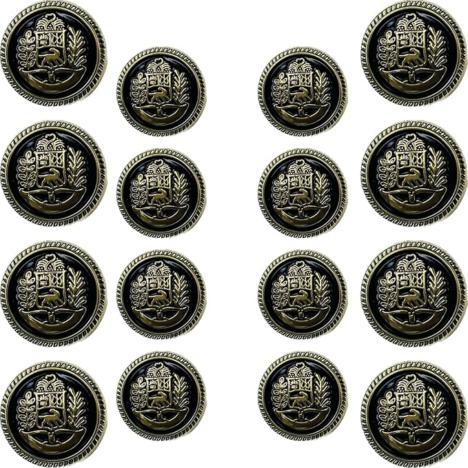 Oceanic Elegance Metal Buttons