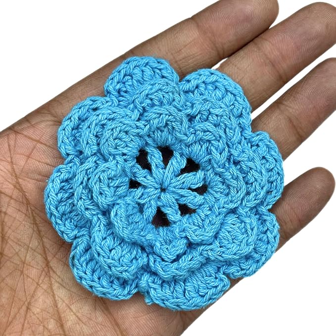 Crochet Flower Sew On Applique Patches