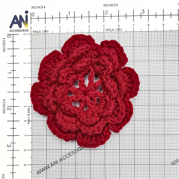 Crochet Flower Sew On Applique Patches