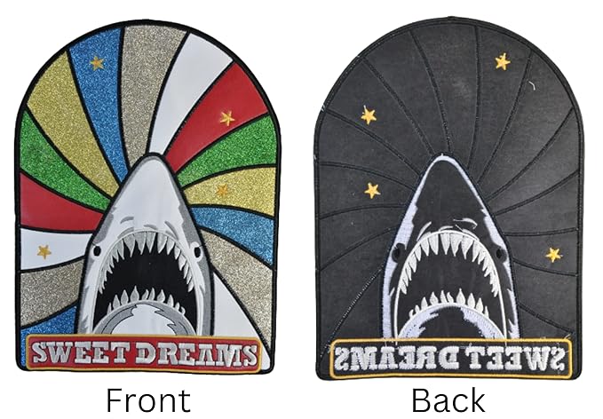 Colorful Stripe Shark Sew Patch