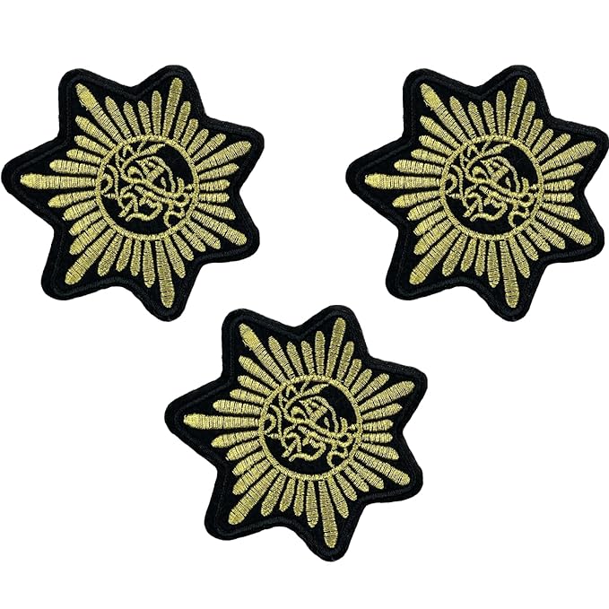 Golden Star Rays Sew & Hot fix Patch