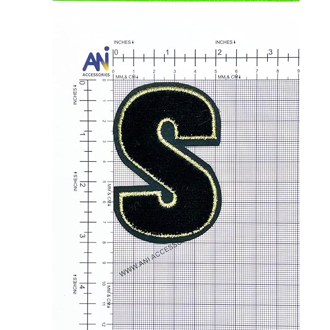 Letter S Hot fix Or Sew Patch