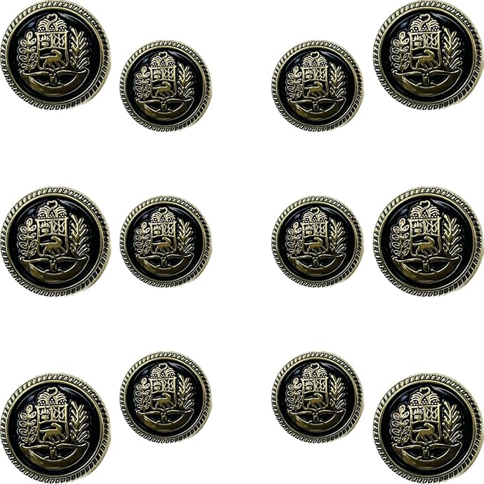 Oceanic Elegance Metal Buttons