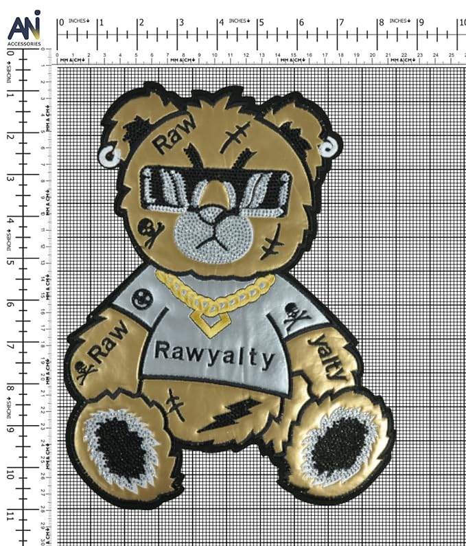 Rebellious Bear Large Sew Patch