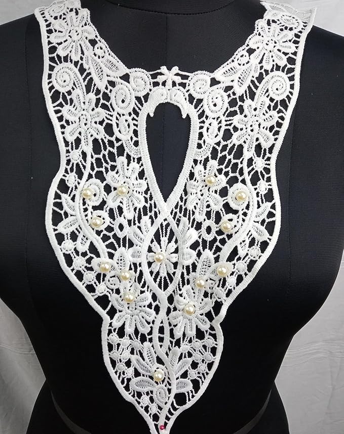 Baroque Floral Lace Neckline