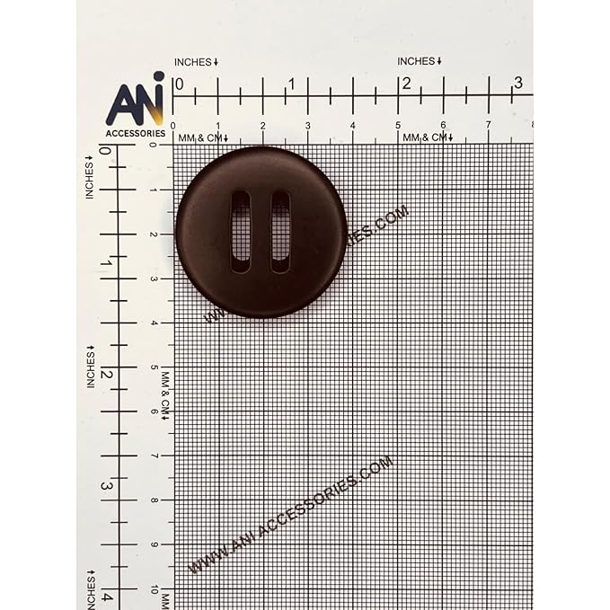 Slitted 2-Hole  Brown Big Size Buttons