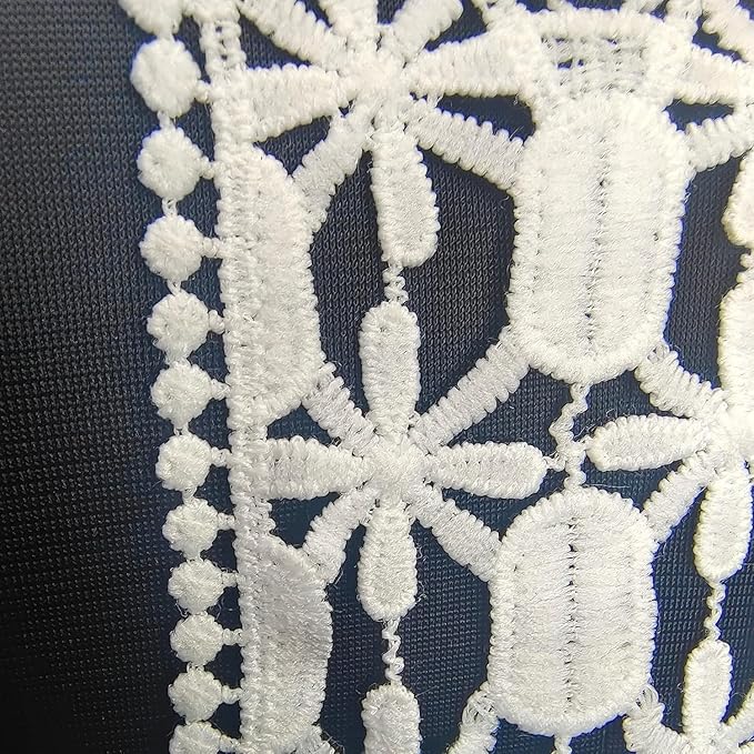 Combo Floral Embroidery Necklines