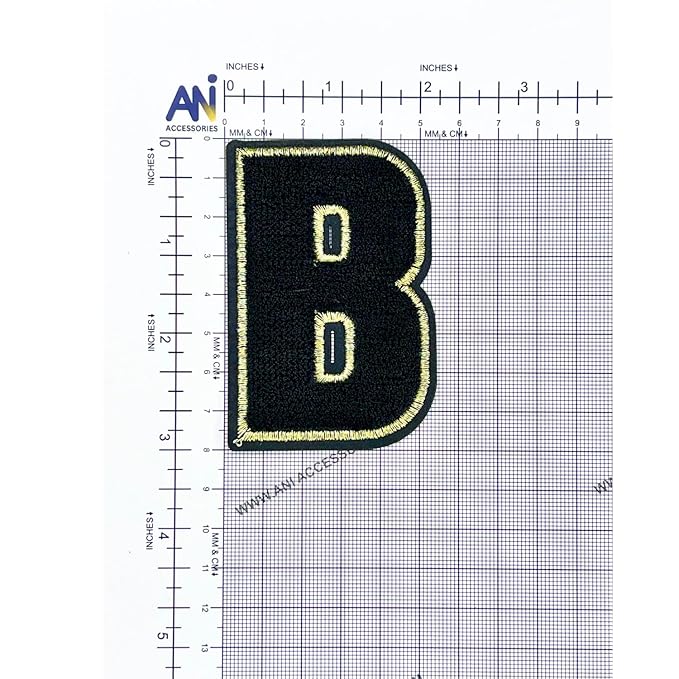 Letter B Hot fix Or Sew Patch