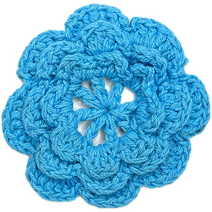 Crochet Flower Sew On Applique Patches