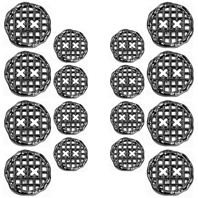 Grid Openwork Metal Buttons