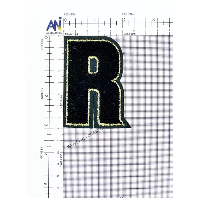 Letter R Hot fix Or Sew Patch