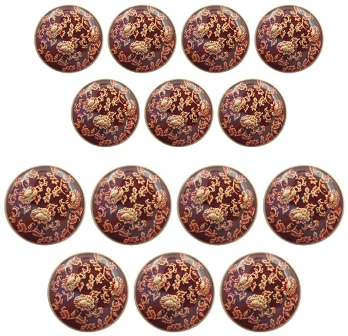 Floral Elegance Metal Buttons