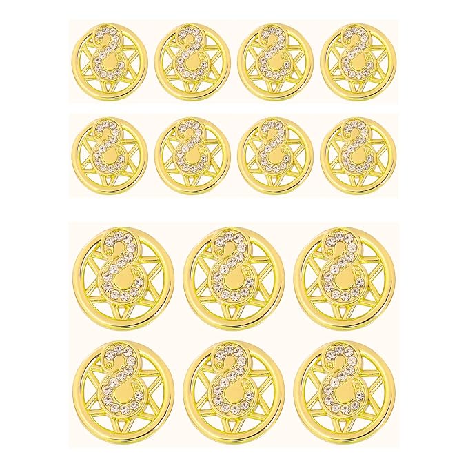 Shimmering Gold Metal Shank Buttons