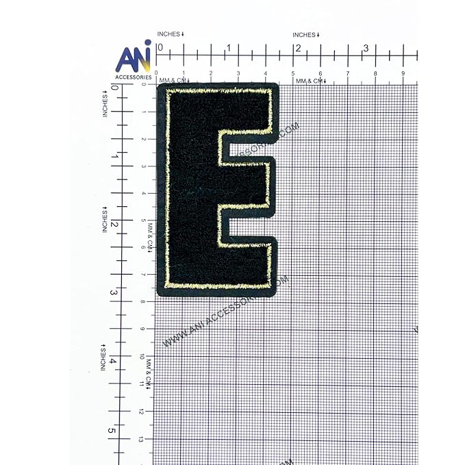 Letter E Hot fix Or Sew Patch