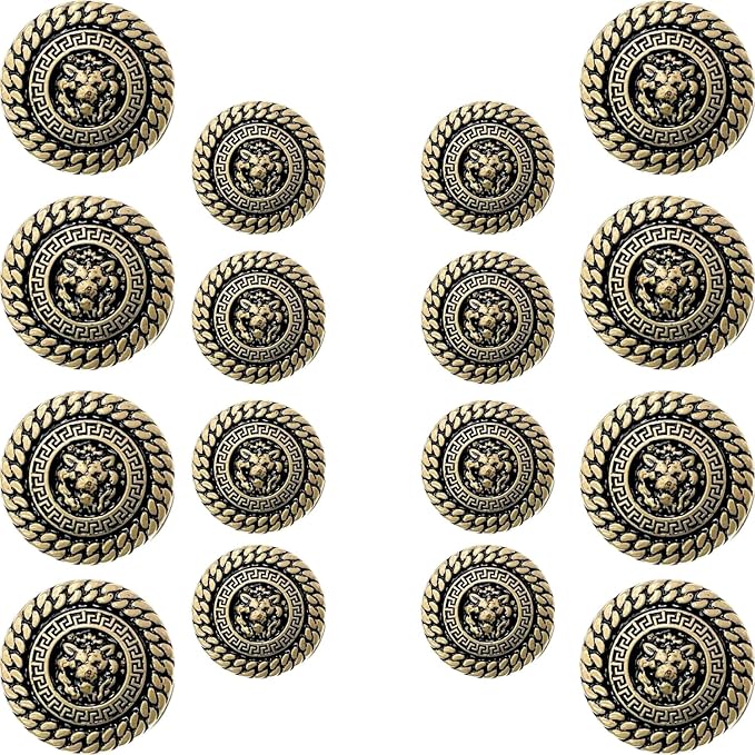 Shimmering Circles Metal Buttons