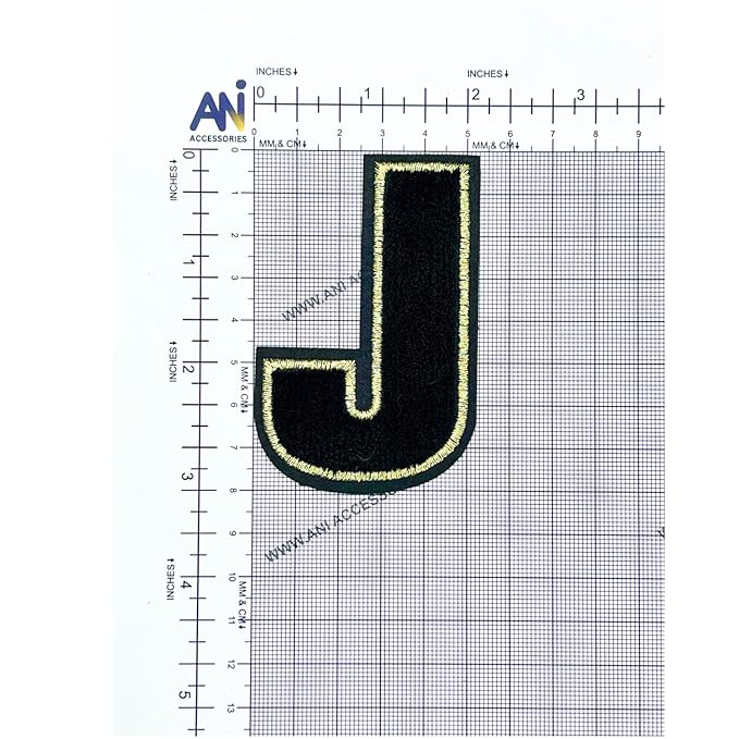 Letter J Hot fix Or Sew Patch