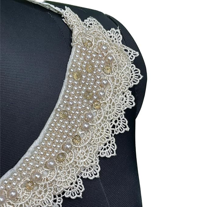 Pearl Lace Knot Style Neckline