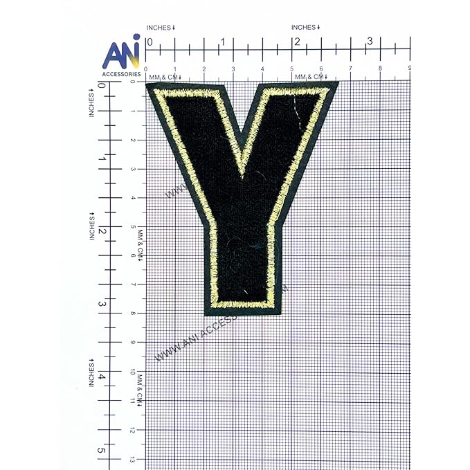 Letter Y Hot fix Or Sew Patch