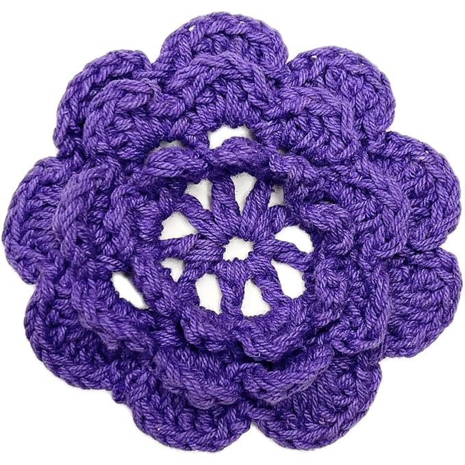 Crochet Flower Sew On Applique Patches