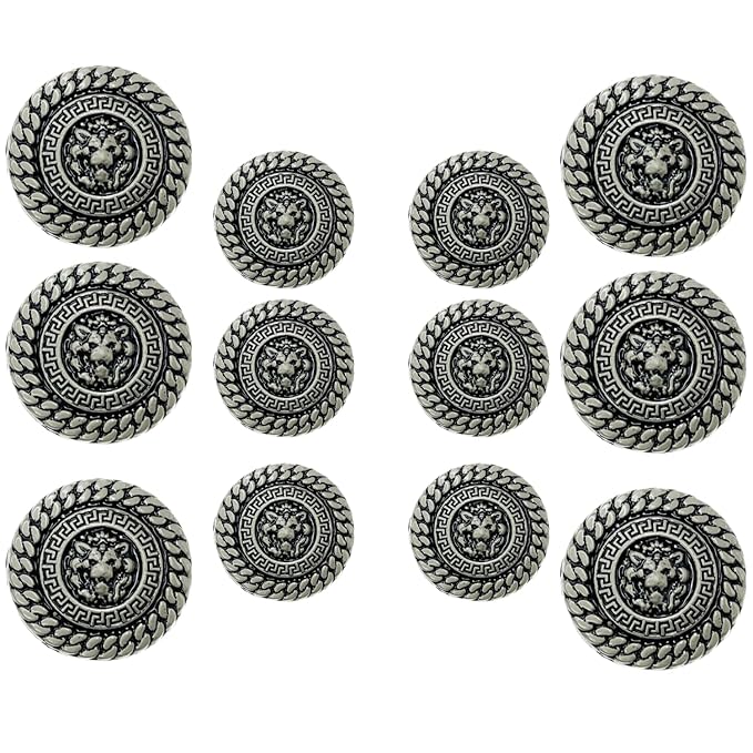 Shimmering Circles Metal Buttons