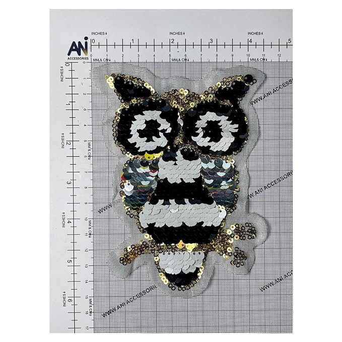 Sequin Owl Patches