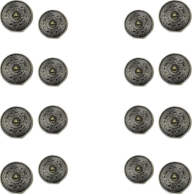 Floral Flair Metal Buttons