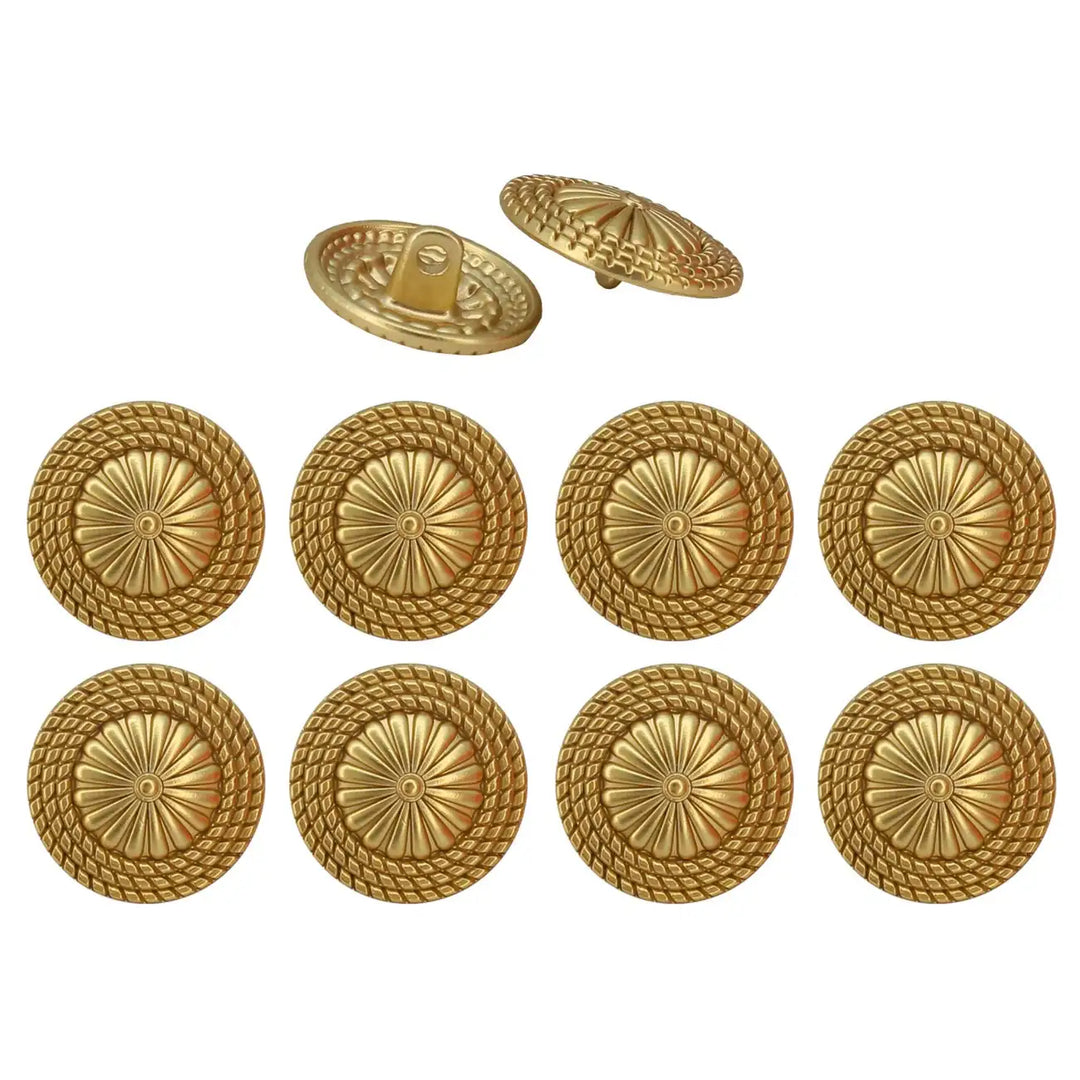 Floral Center Metal Buttons | 15mm(24L), 19mm(30L) & 23mm(36L)