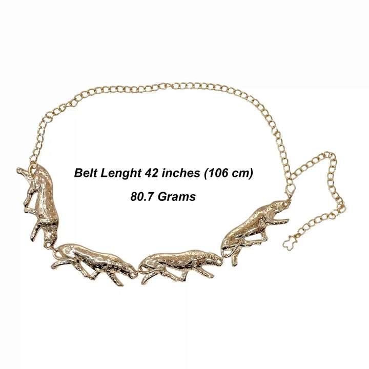 Panther Figural Metal Belt