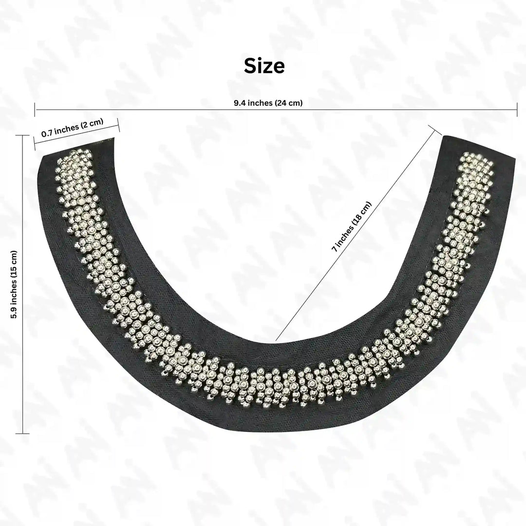 Casual Style Beaded Scoop Neckline
